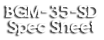 BGM-35-SD Spec Sheet