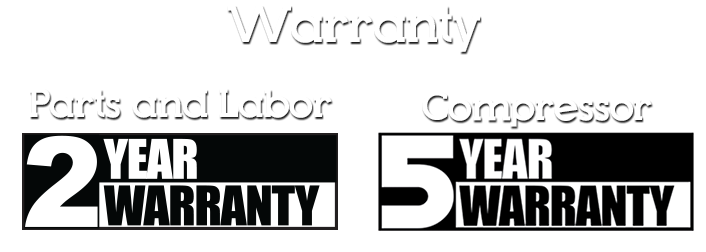 1Yr Parts and Labor 5yr Compressor Warranty Graphics